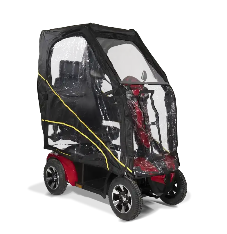 Canopy mobility scooter rain cover accessory