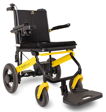 Yellow and black powerchair