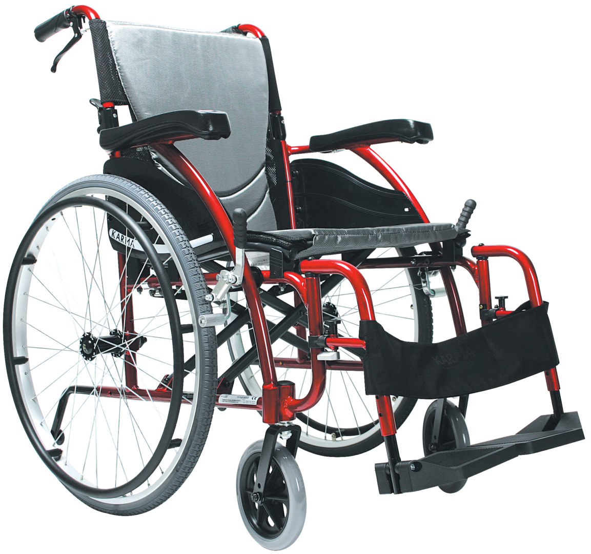 Red and black wheelchair